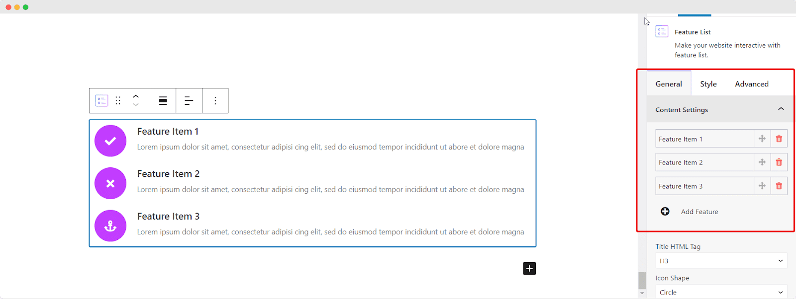 How To Display Product Information With A Feature List In Gutenberg Beautifully 8 Feature List In Gutenberg