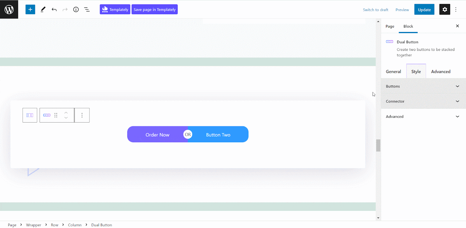Guide: How To Create Dual Button In Gutenberg 12 Dual Button