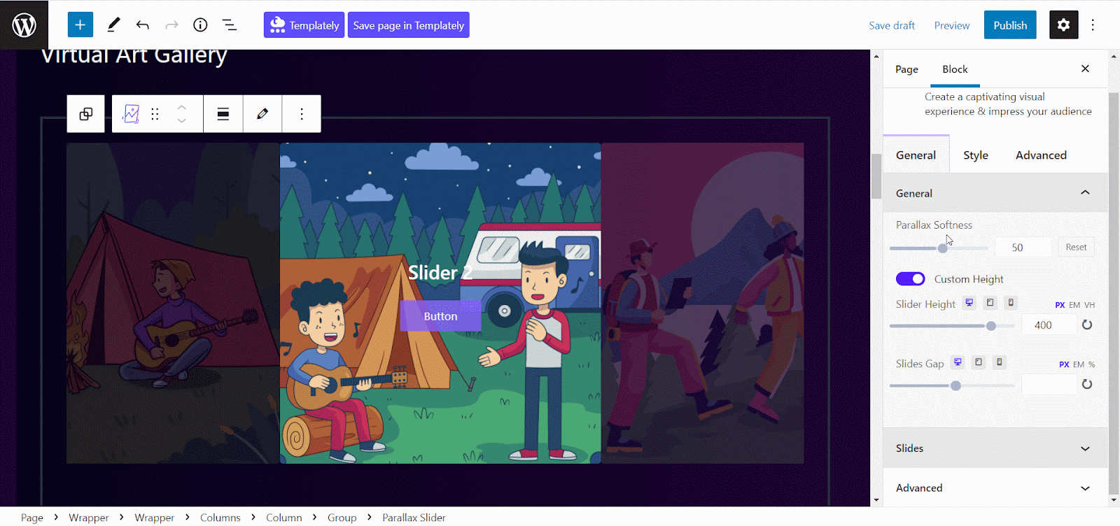 How To Add Stunning Motion Effects To Your Site With Parallax Slider Block? 8 Parallax Slider