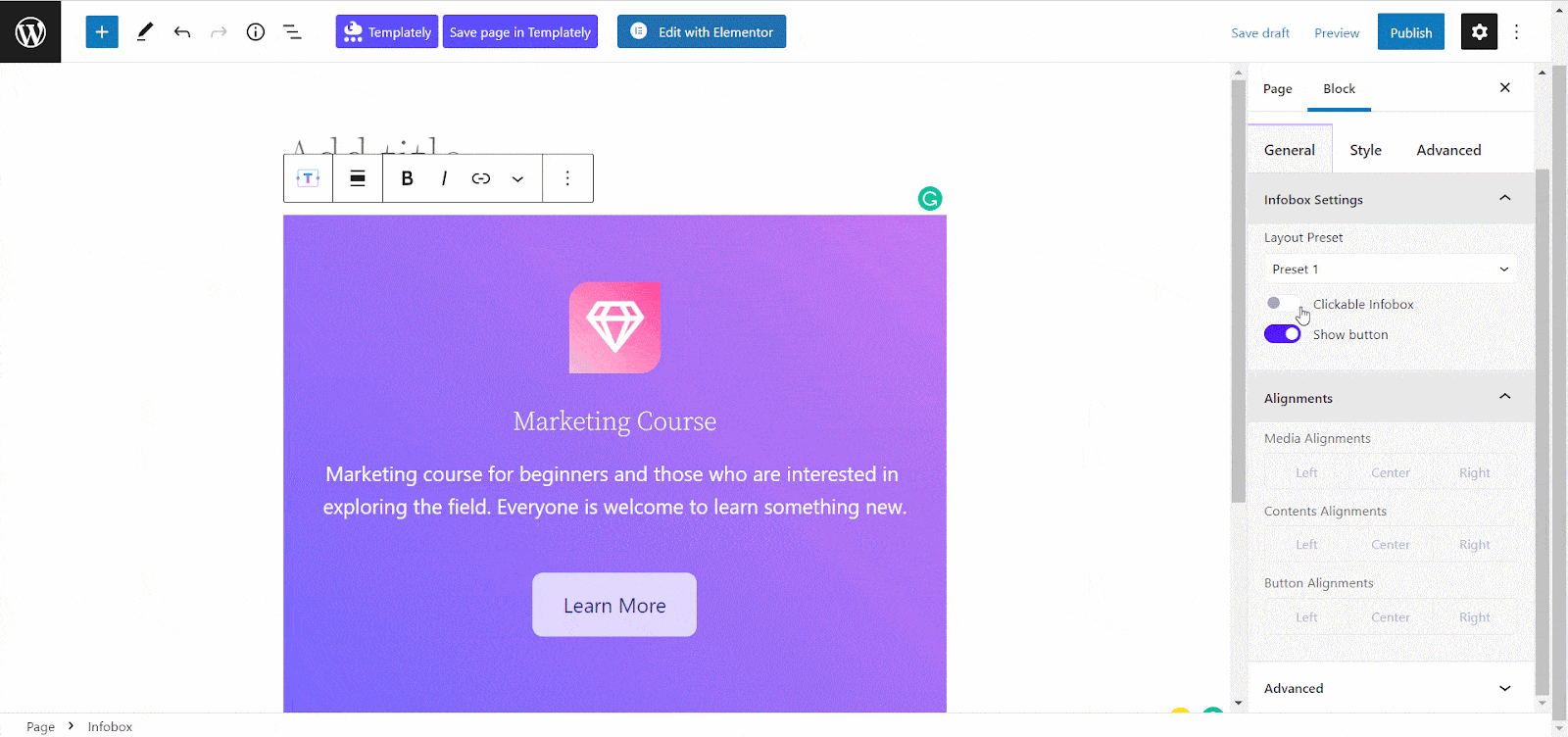 Web Page In Gutenberg
