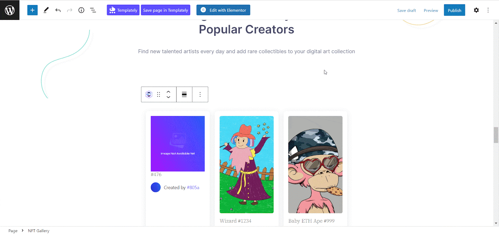 How To Create A WordPress NFT Gallery Website In Gutenberg? 8 NFT Gallery
