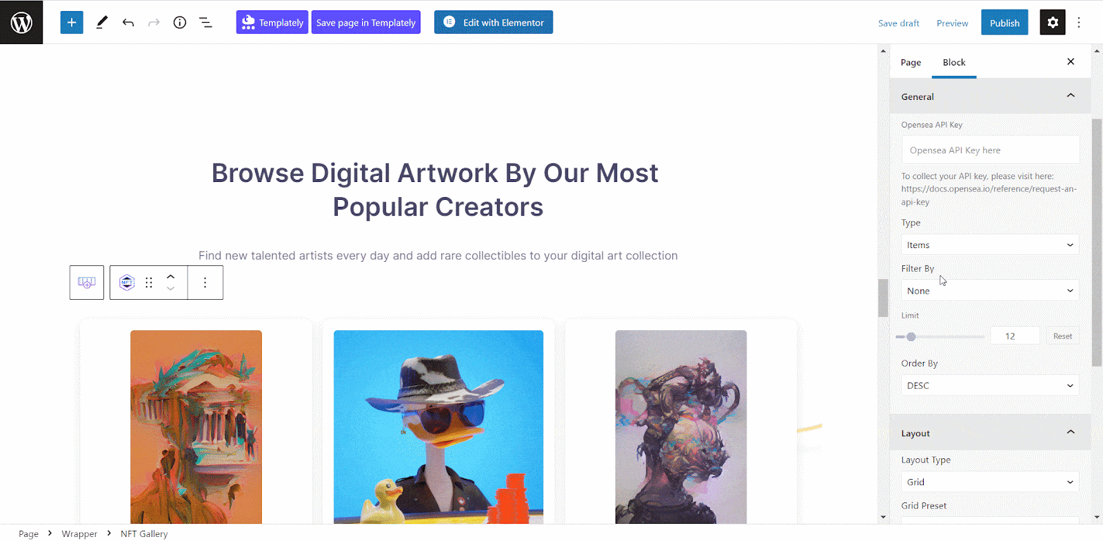 How To Create A WordPress NFT Gallery Website In Gutenberg? 9 NFT Gallery