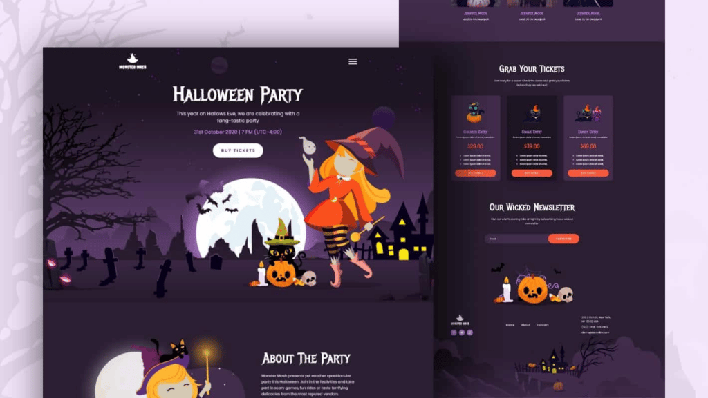 Best Spooky Halloween Website Template For WordPress & Gutenberg 5 Halloween website template