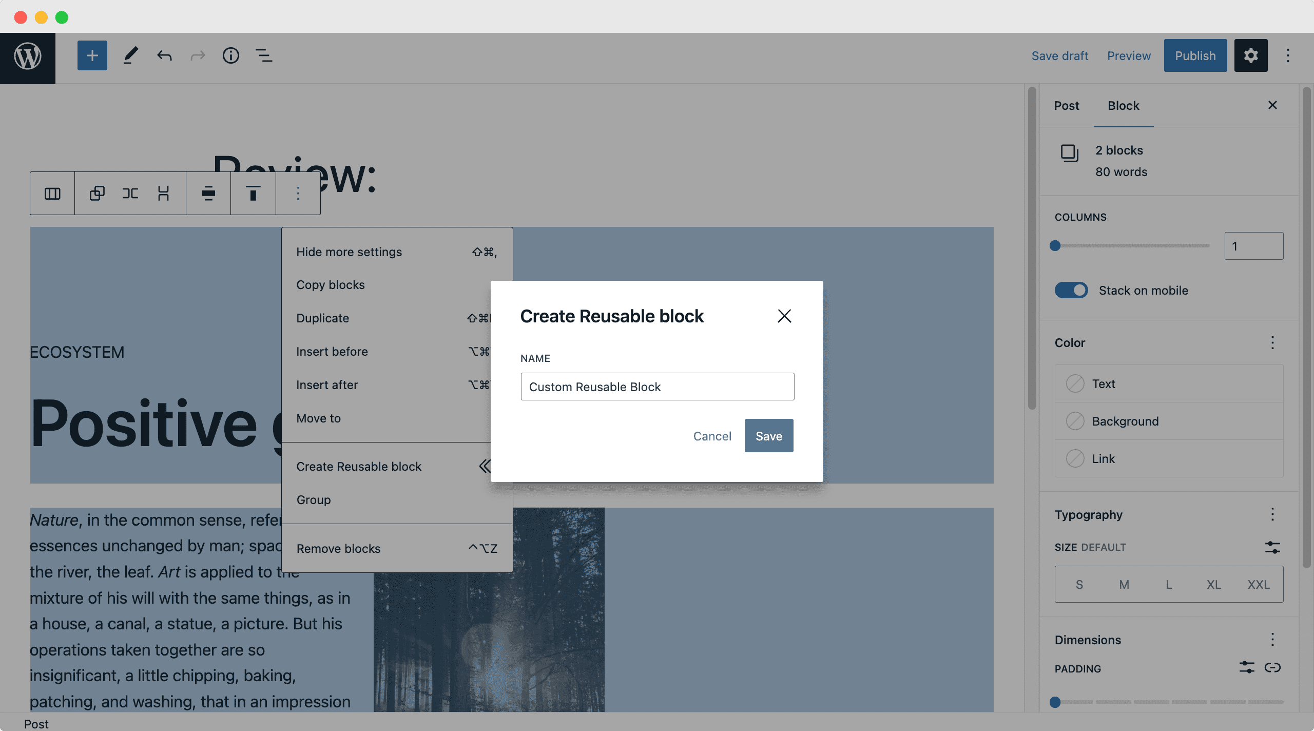 10 Gutenberg Tips And Tricks That Will Change The Way You Use WordPress Blog in 2023 5 Name Reusable Block