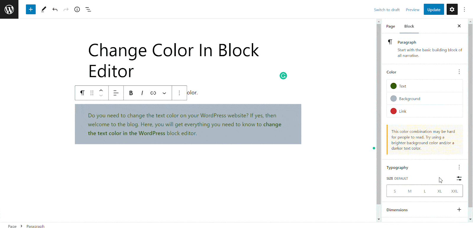 How To Change Text Color In WordPress