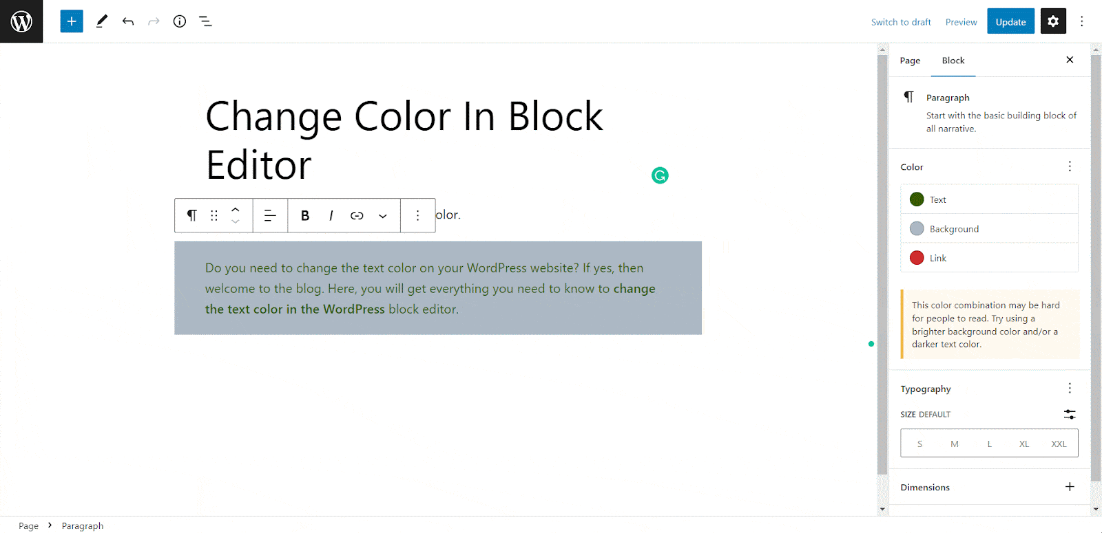 How To Change Text Color In WordPress