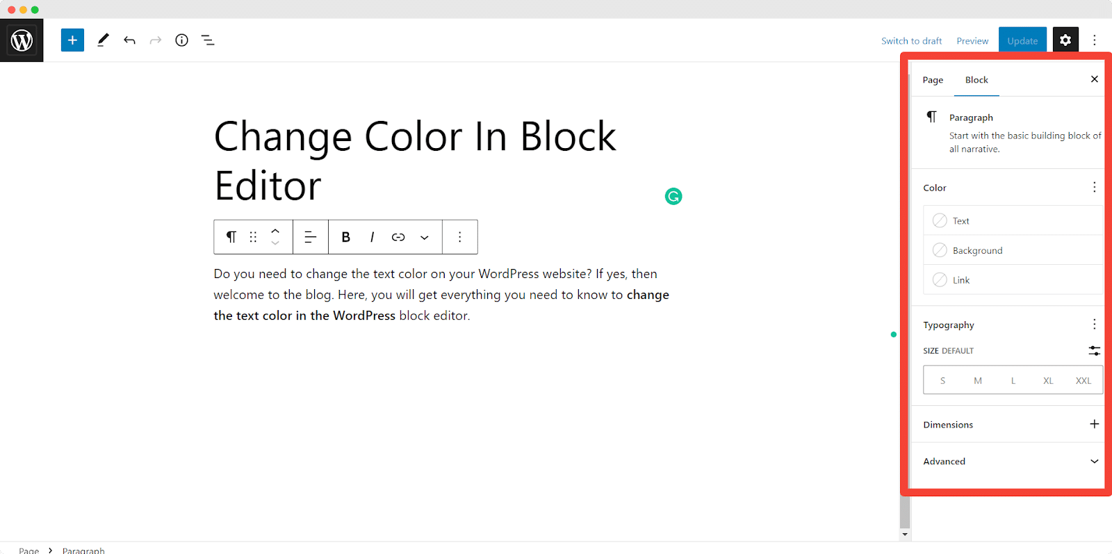How To Change Text Color In WordPress