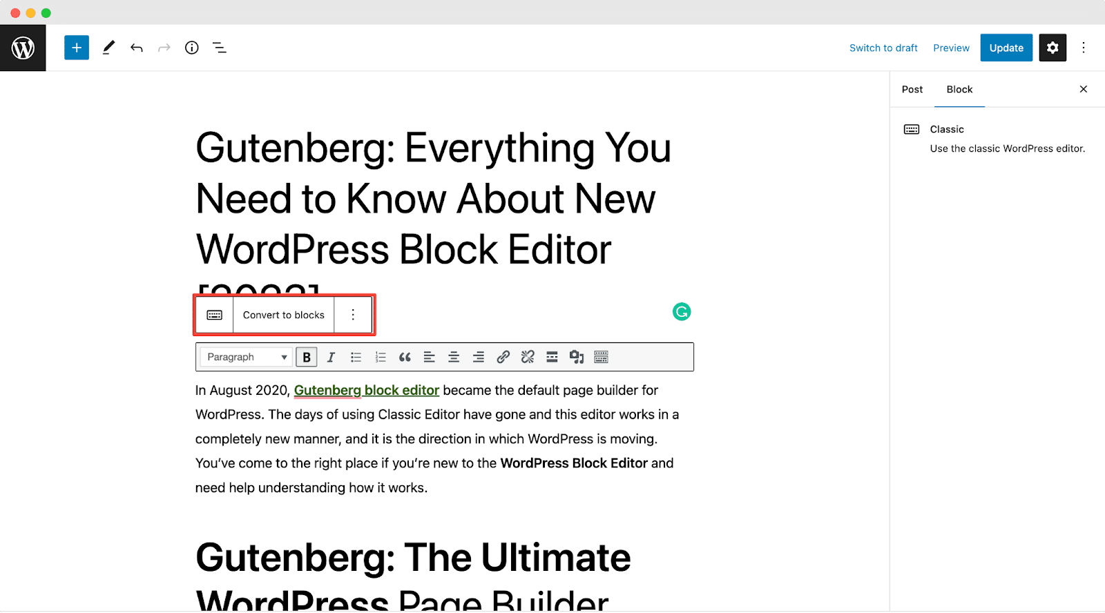How To Use The Gutenberg Block Editor To Update Existing WordPress Content? 7 Update Existing WordPress Content
