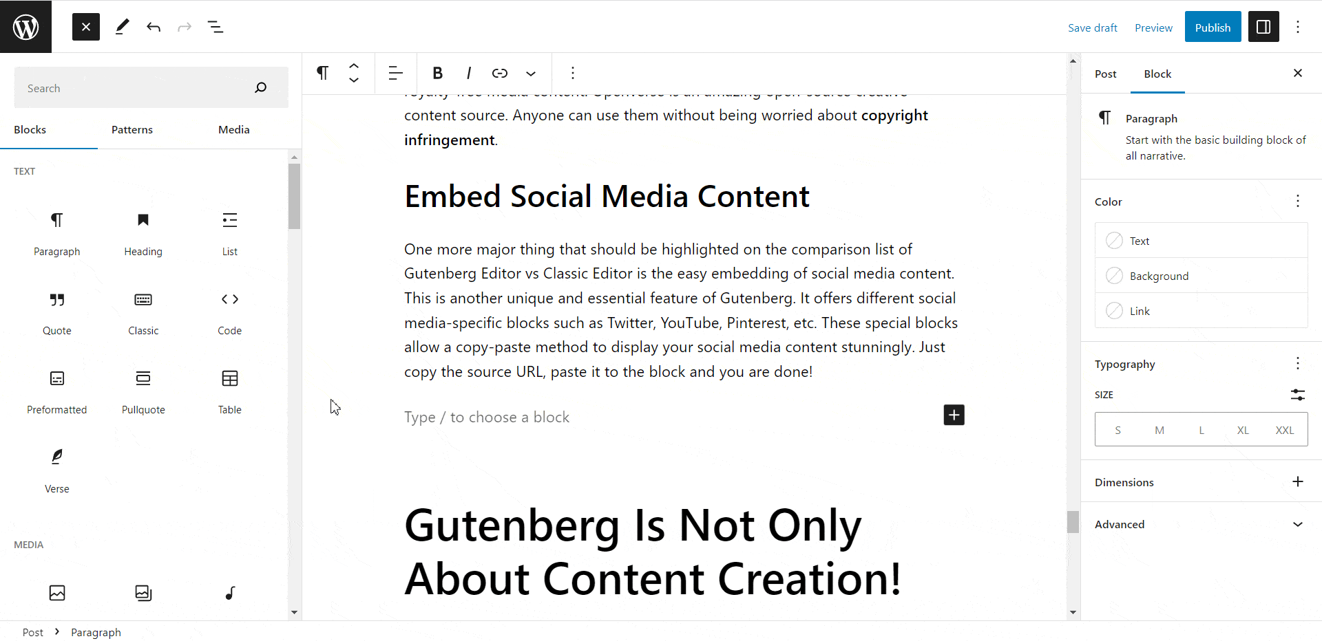 Gutenberg Editor vs Classic Editor: Which One Is Right for You? 17 Gutenberg Editor vs Classic Editor: