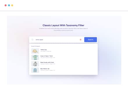 Essential Blocks advanced search