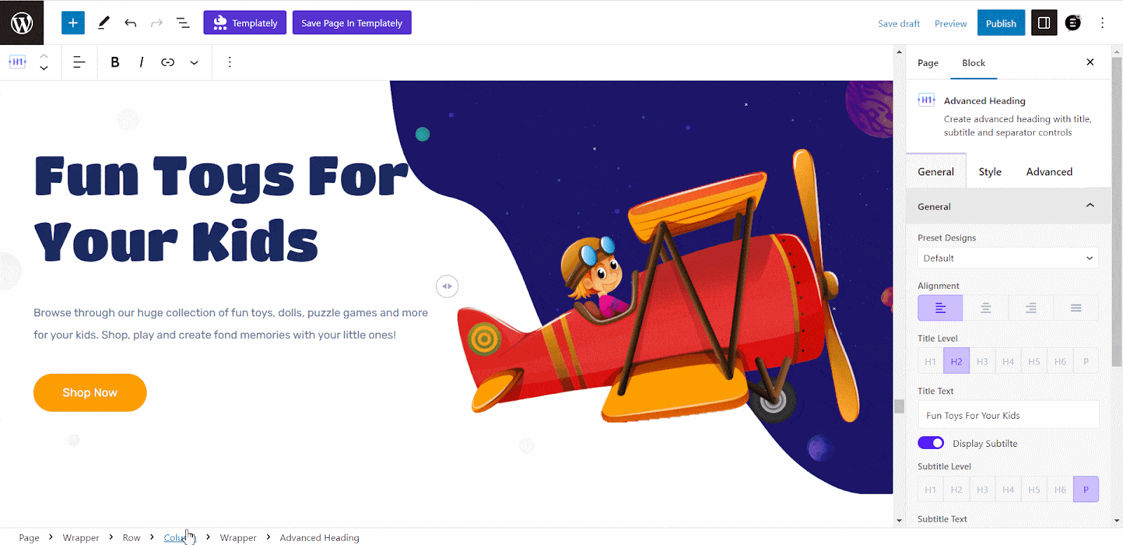 How To Create An Online Toy Store With Gutenberg Ready Template 16 online toy store