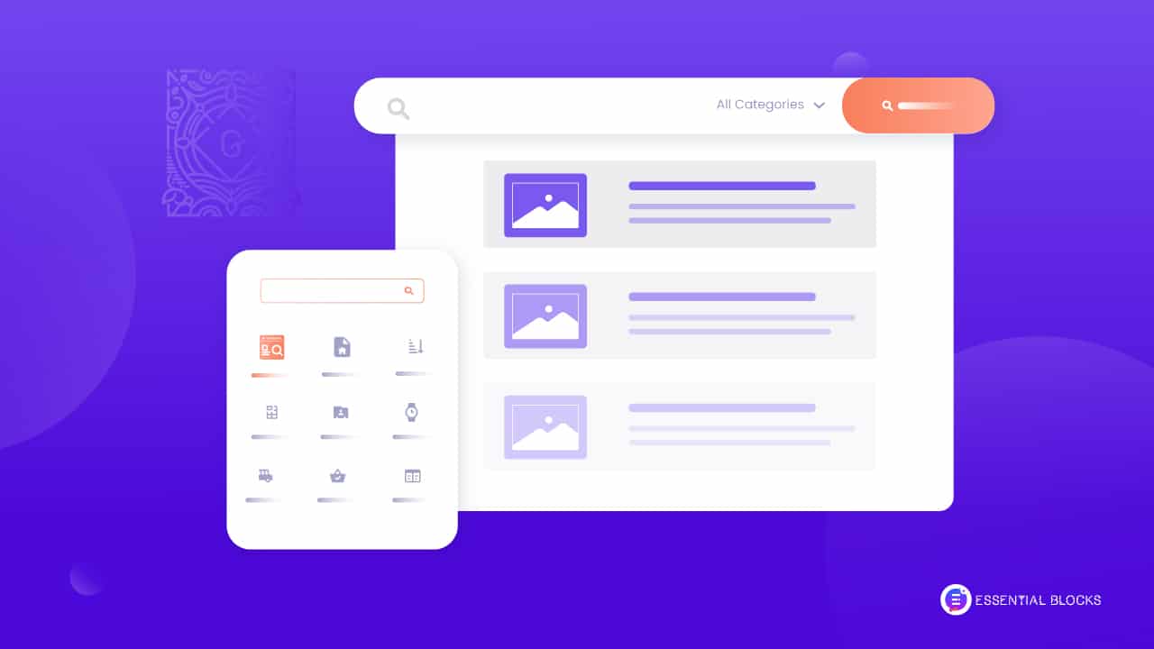 Advanced Search Panel In Gutenberg